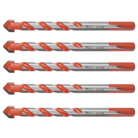 5Pcs Multifunctional Drill Bits Carbide Triangle Shank Electric Drilling Accessories 12mm