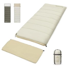 Naturehike 0 Degree Spliceable Double Sleeping Bag for Adults, Lightweight Waterproof Camping Sleep Bag with Hollow Cotton for Cold & Warm Weather - Color: LD150 White