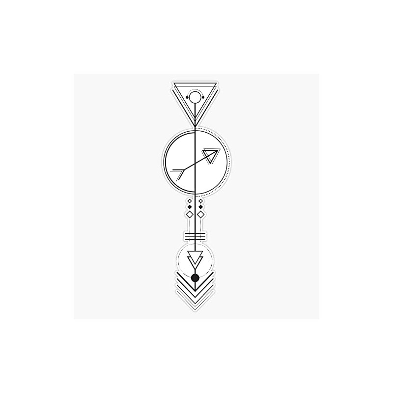 Sagittarius Astrology - Zodiac Arrow Bumper Sticker Vinyl Decal 5