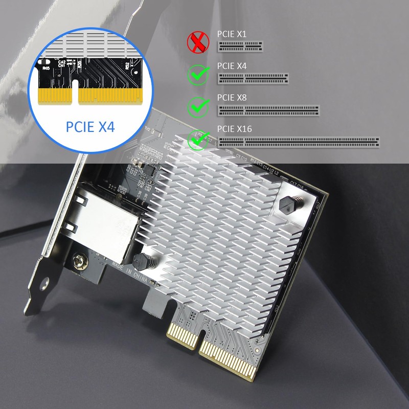 GLOTRENDS ST7357 10Gb RJ45 Ethernet Network Card with Marvell AQtion