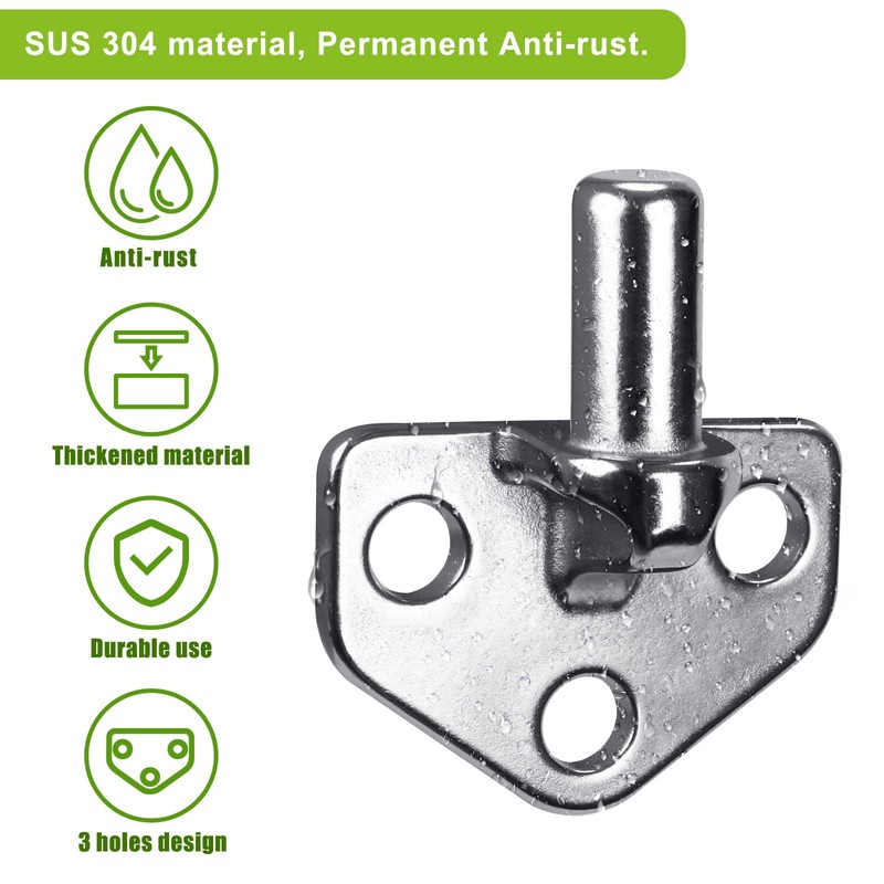 Insaga 304 Stainless Steel Gate Hinges Heavy Duty, Non-Welded Gate