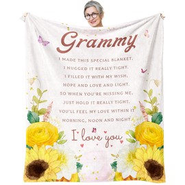 TOBUNKIEN Grammy Birthday Gift, Gifts for Grammy, Grammy Gifts for Grandma, Best Gifts for Grammy from Grandchildren, Grammy Gifts from Grandkids, Great Grammy Gifts Throw Blanket 60"X 50"