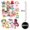 2 Sets Clown Photo Props Circus Hand Mask Handheld Photo
