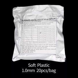 CAREPACY Hard Soft 1.0-1.5mm Dental Splint Ortho Retainer Vacuum Thermoforming Sheets - Soft 1.0mm (20Pcs/Pack)