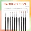 GWAWG 10 Pieces Fine Brush Set, Acrylic Brushes, Watercolour Model