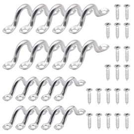 BuxiuGK Fender Eyelets Kayak 304 Stainless Steel, 10 Pieces Fender Eyelets 5 mm & 10 Pieces Fender Eyelets 4 mm & 40 Screws for Kayak Canoe, for Boat, Kayak, Canoe, Sunfan