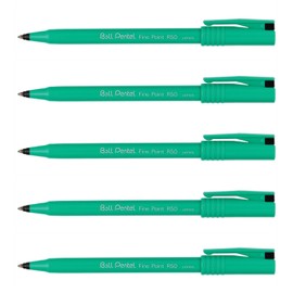 Pentel Ball Pentel Ink Rollers Pack of 5 Black R50 A Recycology