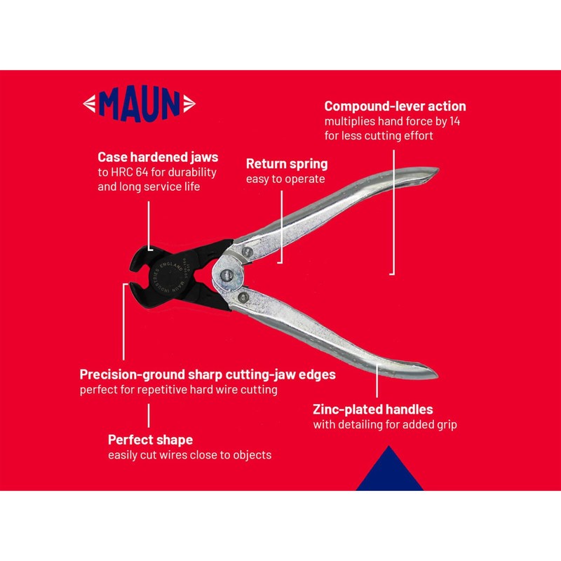 Maun 3010-150 End Cutting Plier for Hard Wire 150 mm