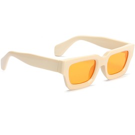 GFUIARA Trendy Square Sunglasses for Men Women Fashion Thick Rectangle Sun Glasses UV Protection Shades Designer Style