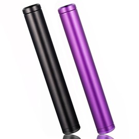 AOZUO 2 Pack Metal Tube Container, Joint Cases Portable Aluminum Waterproof Storage Tube Holder Case for Purse Pocket Travel Outdoors, 4.5 inches