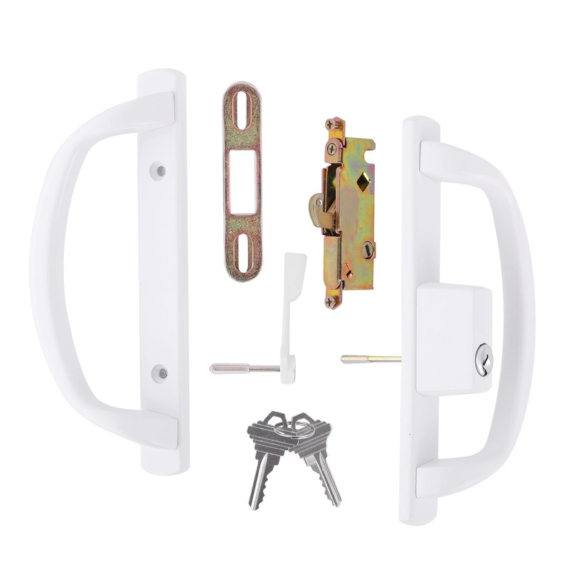 DECEBALUS Offset Position Keyed Sliding Patio Door Handleset with Mortise