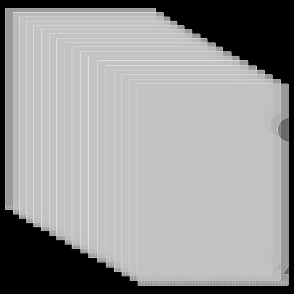 30 Packs Plastic Folders Clear Plastic Wallets A4 Plastic Sleeves,