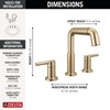 Delta Faucet Nicoli Pull-Down Widespread Bathroom Faucet, Gold Bathroom Sink