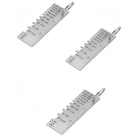 luvilly3PCS Metal Plate Thickness Gauge, Thickness Gauges Coating Size Detection Tool, Welding Gauge Coating Size Detection Tool