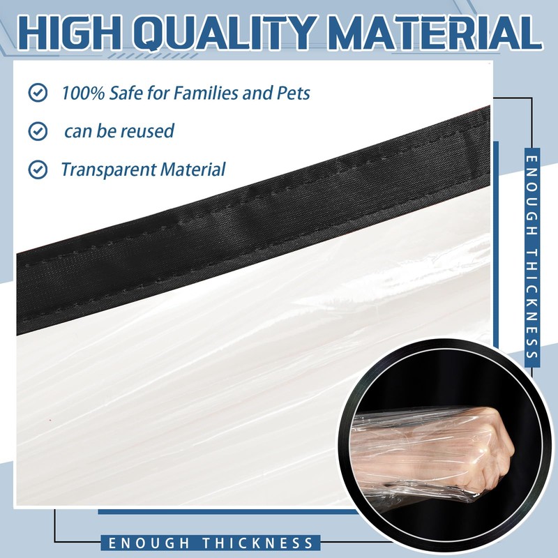Preboun 3 Sets Dust Barrier Magnetic Door Barrier Door Kit