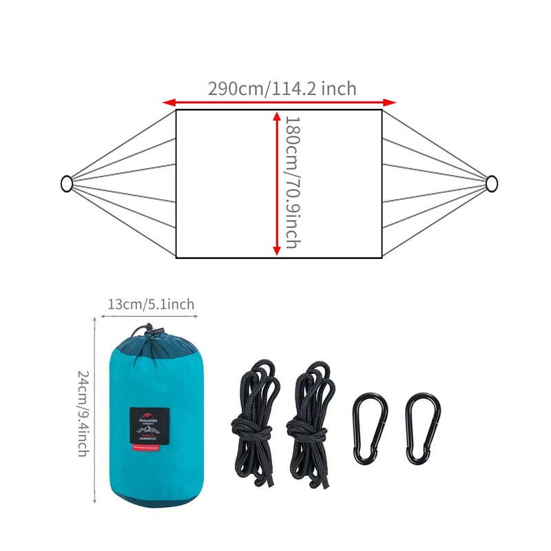 Naturehike Double Hammock Ultralight Travel Camping Hammock Comfortable Portable Hammock