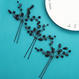 3pcs Bridal woven Ancient Style Crystal Hairpin Fashion U-shaped Hairpin