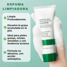 Jabón Espuma Facial 100g Ácido Salicílico Puntos Negros Limpieza Piel Grasa