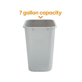 COASTWIDE Indoor Trash Can Without Lid, Black Soft Molded Plastic, 10.25 Gallon (CW56433)