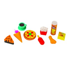 Raymond Geddes Snack Attack II 3D Erasers (54 Count) - 9 Quirky Snack-Themed Food Designs for Kids