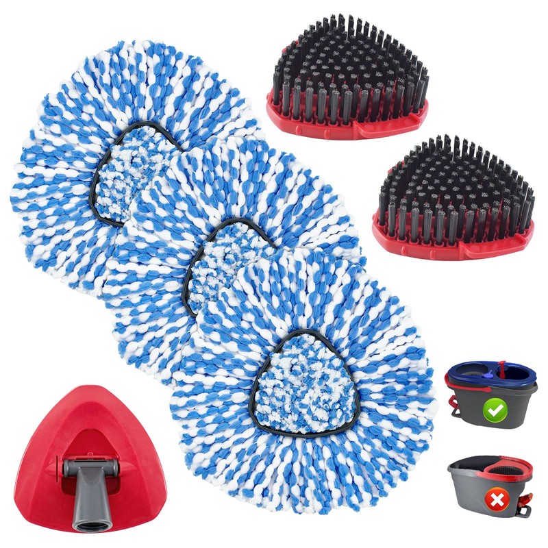Mop Heads Replacements for O-Cedar RinseClean 2-Tank Spin Mop, Mop