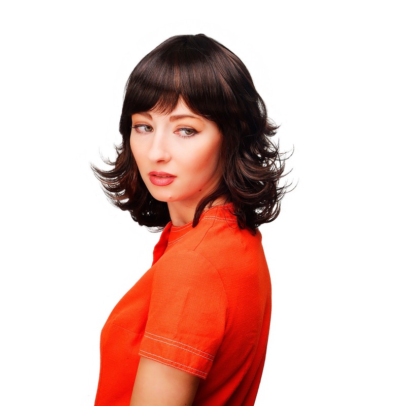 Wig Me Up Lady Wig schulterlang Dark Brown Maroon Strand
