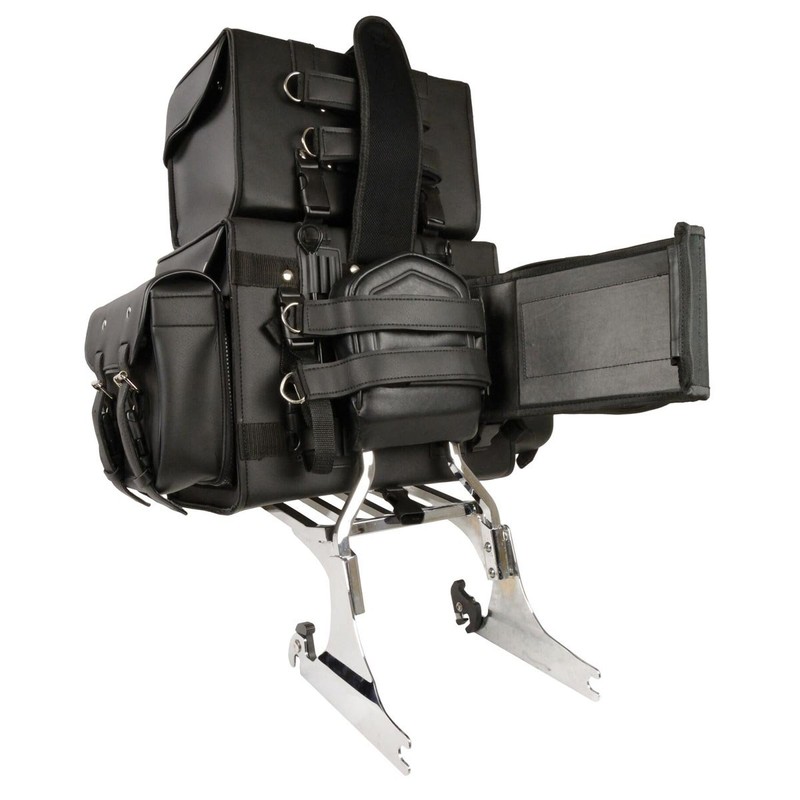 Milwaukee Leather Large Four Piece PVC Touring Pack with Barrel