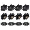 M METERXITY 12-Pack 6 Star Knobs, 1/4"-20 Female Thread 1.26"(32mm)
