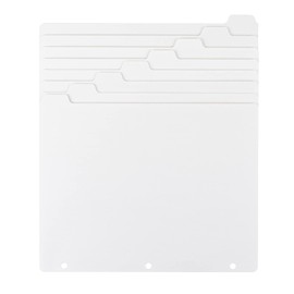 Smead Three-Ring Binder Index Dividers, 18-Cut Tab, Letter Size, White, 96 per Box (89418)