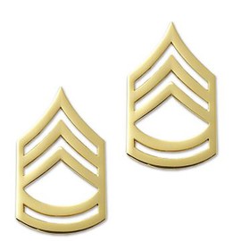 US Army Brite Metal Pin-On Rank - Sergeant First Class