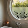 DKTIE Window Privacy Film Flowers Pure Black Stained Glass Window