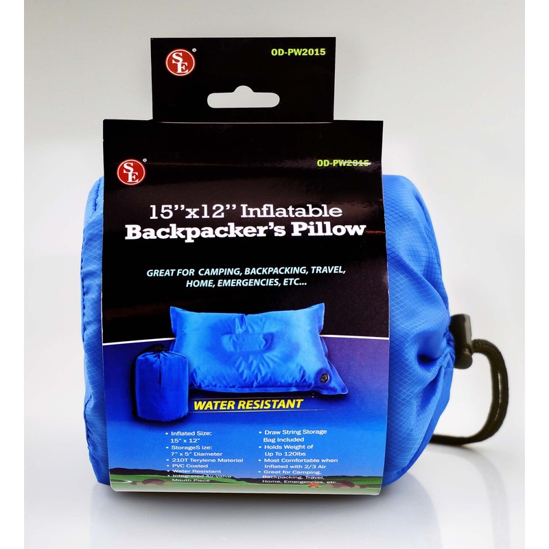 SE Blue Self-Inflatable Pillow - OD-PW2015