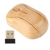Wireless Mouse, Wooden Wireless Mouse, 2.4GHz Wireless Optical Bamboo Mouse