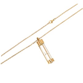 Levemolo Jewelry Necklace Cinerary Pendant Necklace Urn Shape Sand Clock Design for Pet Remembrance