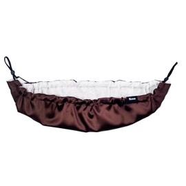Mens Reversible Silky Satin Bamboo Beard Bonnet Bedtime Beard Bandana Guard Bib(Brown, Medium) (Brown, Medium)