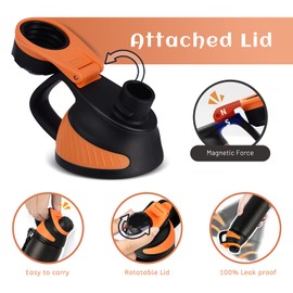 Fjbottle Stainless Steel Water Bottle 600ml/800ml/1L/1.5L with Magnetic Lid, BPA Free Insulated Water Bottle, Sports Metal Water Bottle Hot&Cold Drinks Vacuum Flask Leak-Proof for Gym, Work, Travel