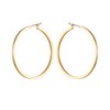 GUESS "Basic" Gold Square Sterling Silver Edge Hoop Earrings
