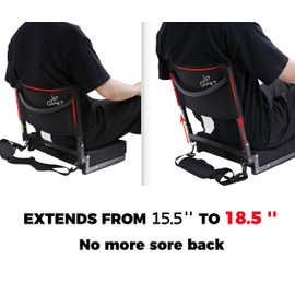 JST GAMEZ Stadium Seat with Back Support Portable Wide Bleacher Chair with Back and Cushion for Stadium Events 18.5 Inches High Back Includes Shoulder Strap