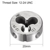 uxcell 2pcs 12-24 UNC Round Die Machine Thread Right Hand