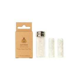 SuperBee Dentos Floss, 3 Spulen Zahnseide, vegane und natürliche Maisfaser-Zahnseide, für empfindliches Zahnfleisch Kinder und Erwachsene, natürliche Zahnseide mit Pfefferminzgeschmack, natürliche