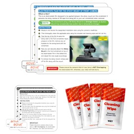 ROVE Windshield Electrostatic Films 2PCs Front (11x9.5cm) and 2 PCs Rear (6x5.5cm) for R2-4K Dual Dash Cam Model