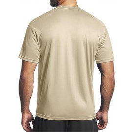 GearGlacier Instant Cooling Quick Dry Workout Shirt for Men Coolmax Moisture Wicking Performance Crew Neck Running Comfort