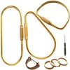 CMVFYL 3PCS Brass Screw Lock Keychain-Simple Style Heavy Duty Car