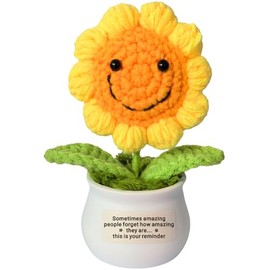 TTOVEN Thank You Teacher Gift,Leaving gifts for Colleagues Women,Positive Sunflower Doll Crochet,Thank You Gifts for Women Men