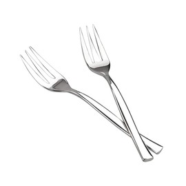 Idomy 16-Piece Stainless Steel Tasting Forks, Dessert Forks, 3-Tine Forks