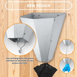 COZOFU Large-Sized Galvanized Steel Chicken Restraining Cone for Poultry, Suitable for Large Layers, Broilers, Roasters, and Turkeys Up to 14 Pounds - Flat-Back Killing Cone, Easy to Clean