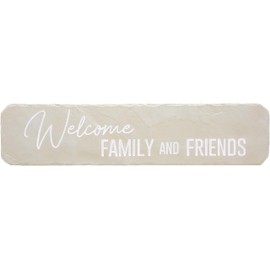 Pavilion Gift Company 25319 Welcome-16" x 3.75" Garden Stone, Beige, White