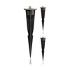 ledscom.de 3 x Garden Ground Spike for Garden Lights, Black,