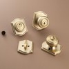 NCSEN Brushed Gold Door Knobs with Camelot Trim, 2 Pack