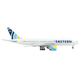 DCD Boeing 777-200ER Commercial Aircraft 1/400 Diecast Model Airplane GeminiJets White Striped Tail Eastern Air Lines Casting